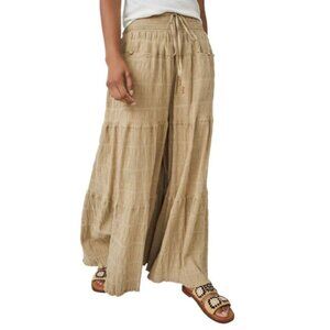 Free People Paradise Wide Leg Pants Women M Multi Boho Coachella Flowy Lagenlook
